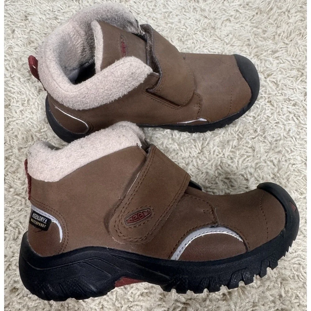 Keen Kids Kootenay II Waterproof Fleece Lined  Hook & Loop Ankle Boots Size 11